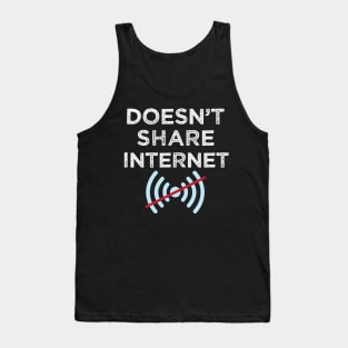 Doesn't share internet or Tether Hotspot Mobile Data Tank Top